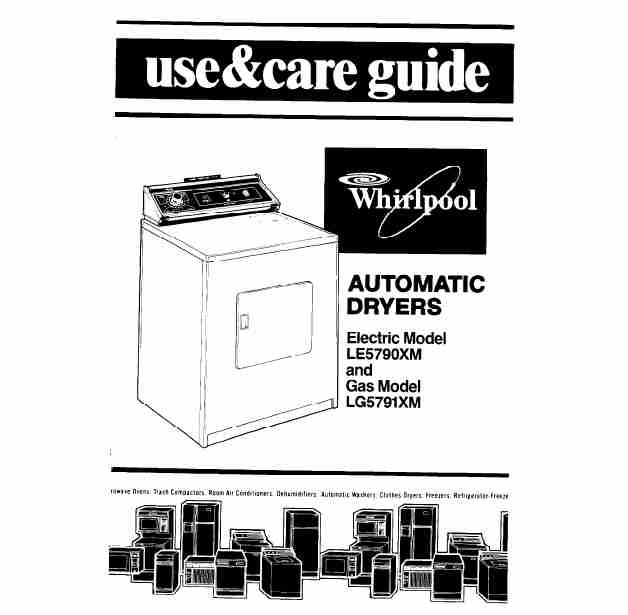 Whirlpool Clothes Dryer LE5790XM, LG5791XM-page_pdf